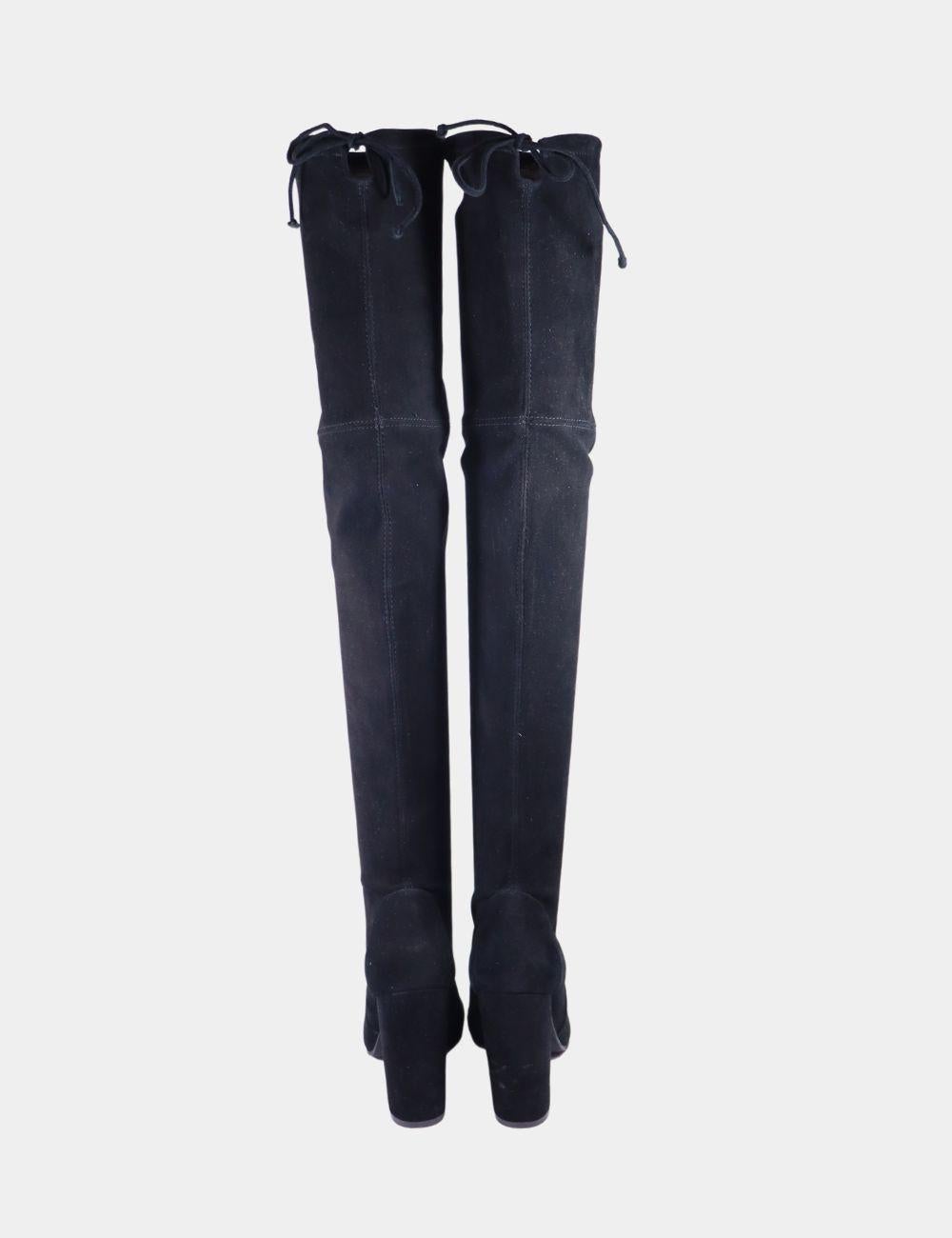 Black Stuart Weitzman Women's Highland Over-the-Knee Boots Size US 8