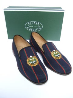 Stubbs & Wootton Men's New Tennis Emblem Shoes in Box US Size 10.5 21st c