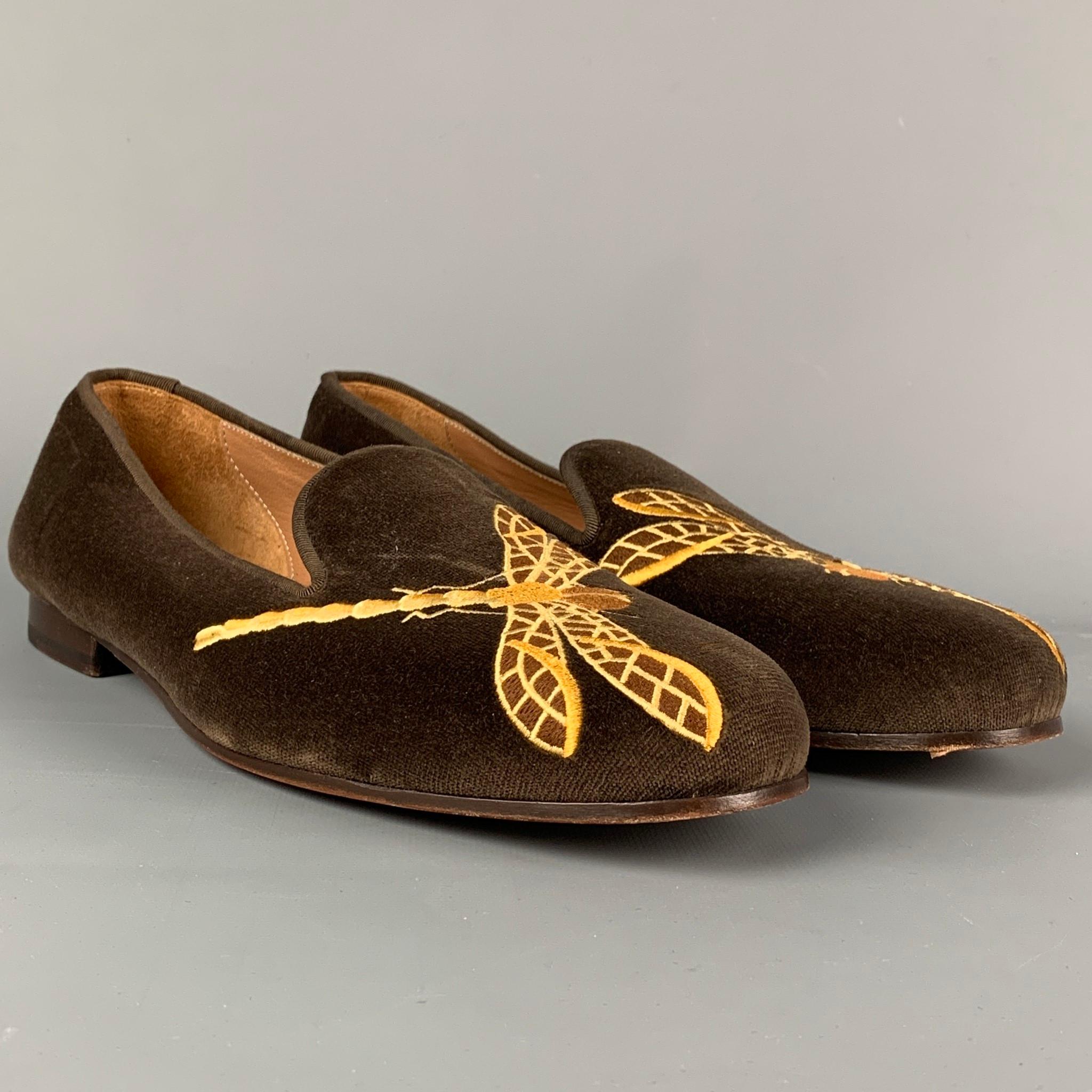 copper velvet shoes
