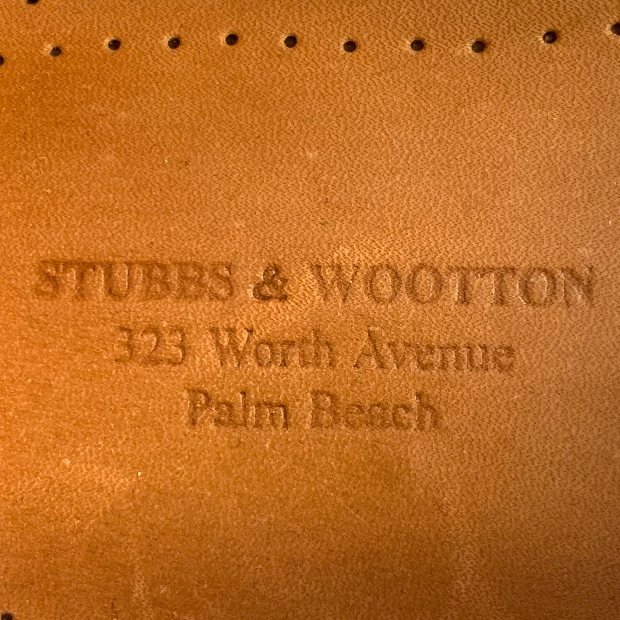 STUBBS & WOOTTON Größe 11 Braun Wildleder geflochtene Mokassins Loafers im Angebot 3