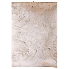 Antique Stucco Low-Relief Figuring the Victory Allegory, Stamped Samuel Lucchesi