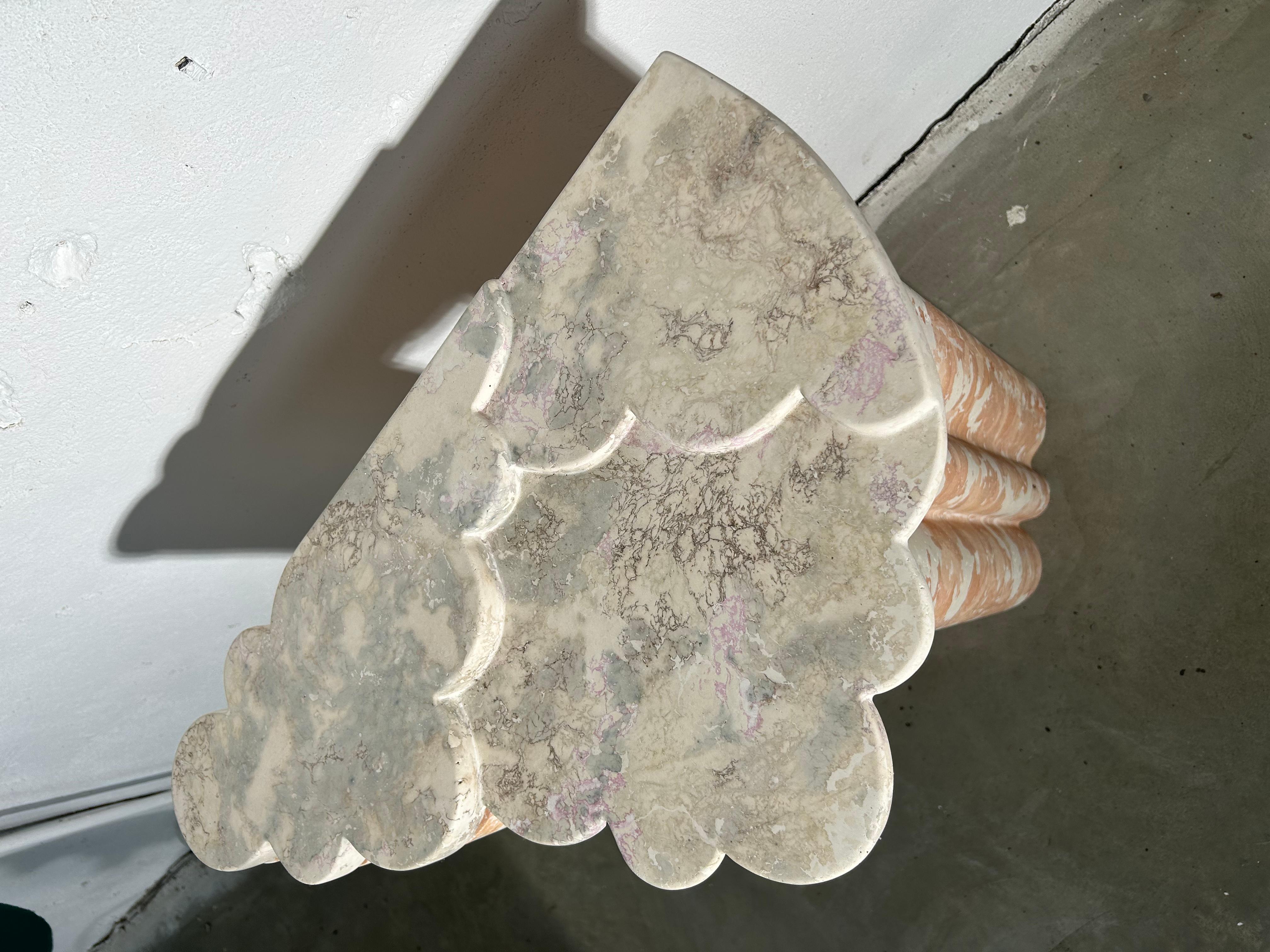 French Stucco Marble console by Amandine Antunez For Sale