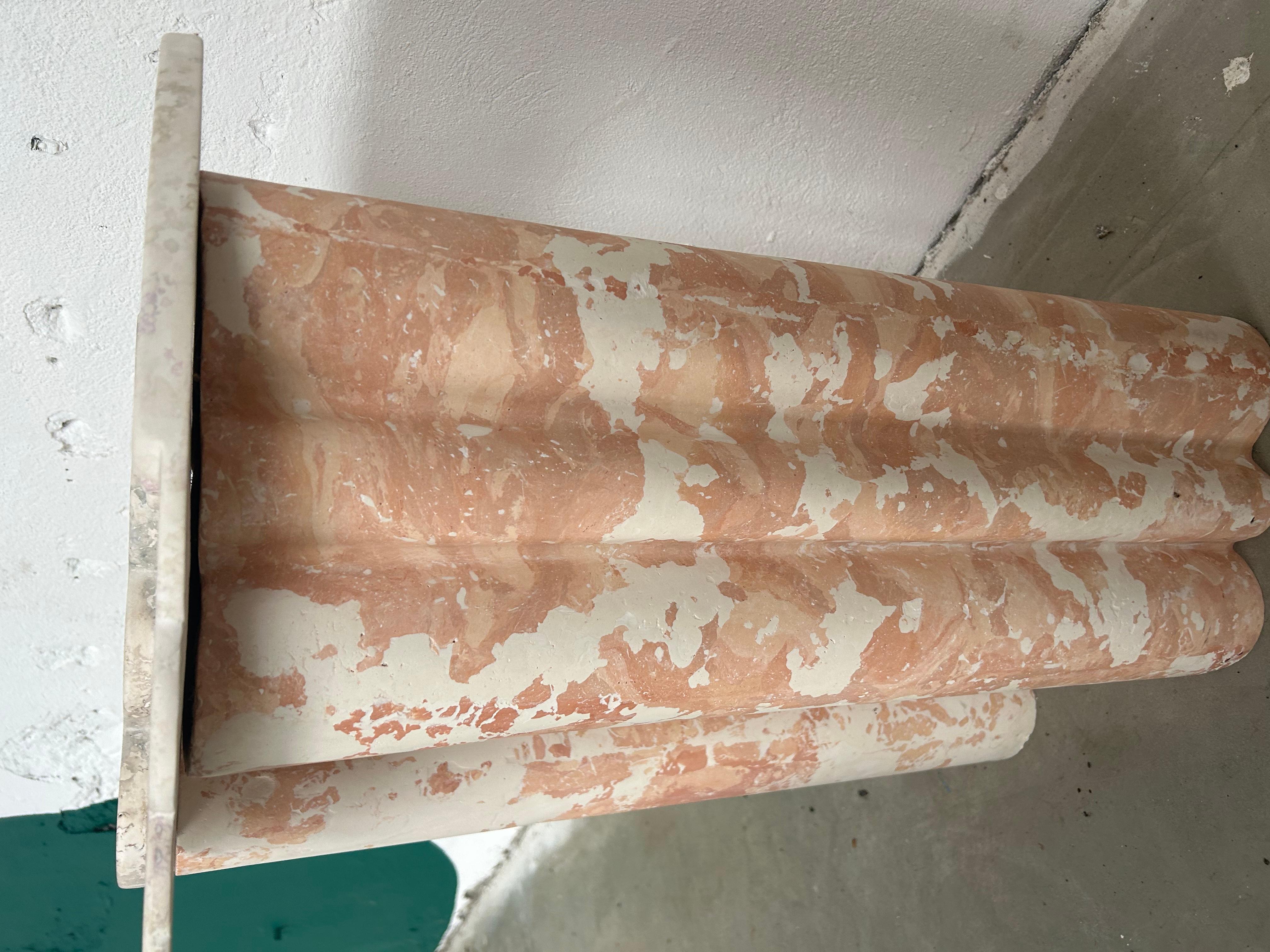 Stucco Marble console by Amandine Antunez In New Condition For Sale In PAU, FR