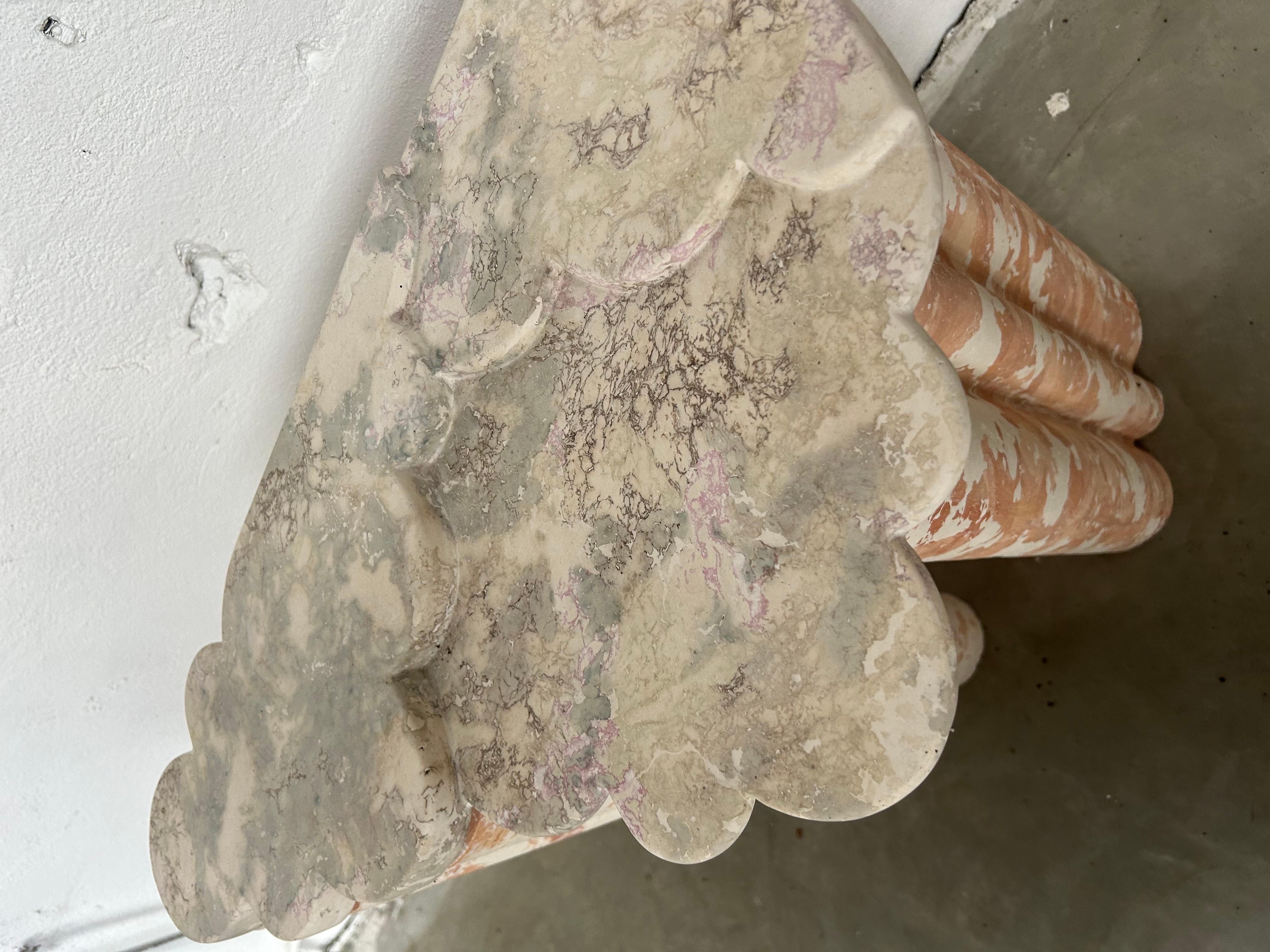 Contemporary Stucco Marble console by Amandine Antunez For Sale