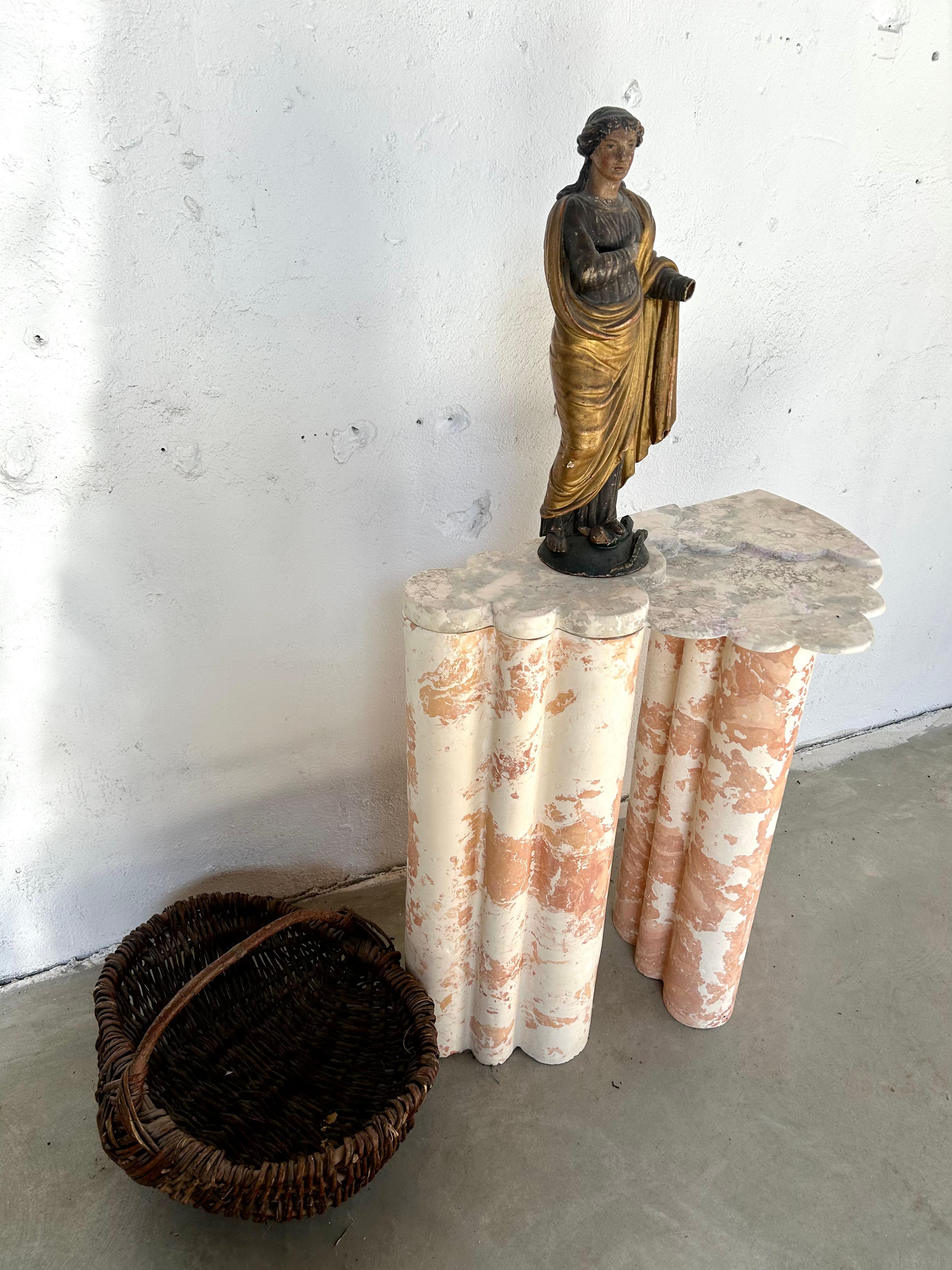 Stucco Marble console by Amandine Antunez For Sale 2