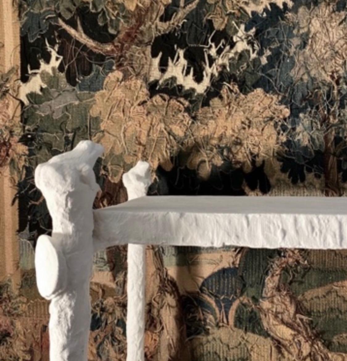 Console en plâtre clouté dans le style de  Giacometti. en vente 6