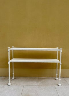 Stuccoed plaster console in the style of  Giacometti.