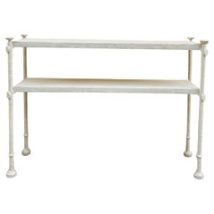 Stuccoed plaster console in the style of  Giacometti.