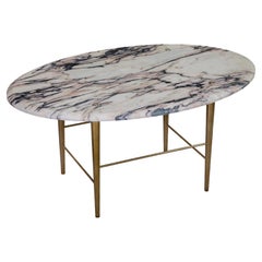 Table basse Stud en marbre Vulcanatta et laiton poli - Petit