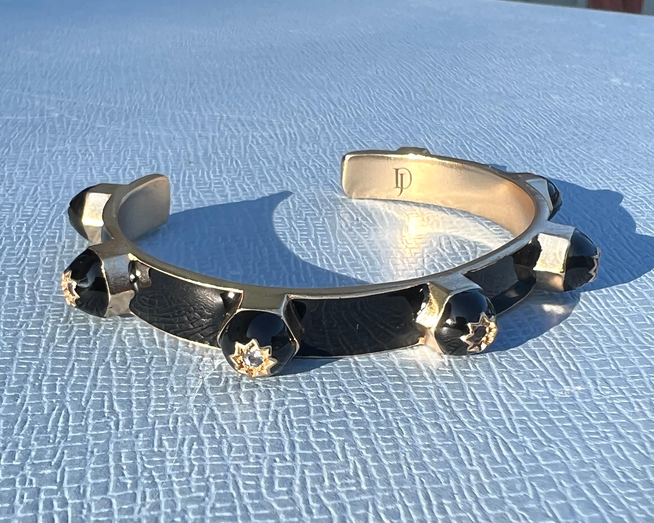 Bracelet manchette en émail Tanzanite en vente 5