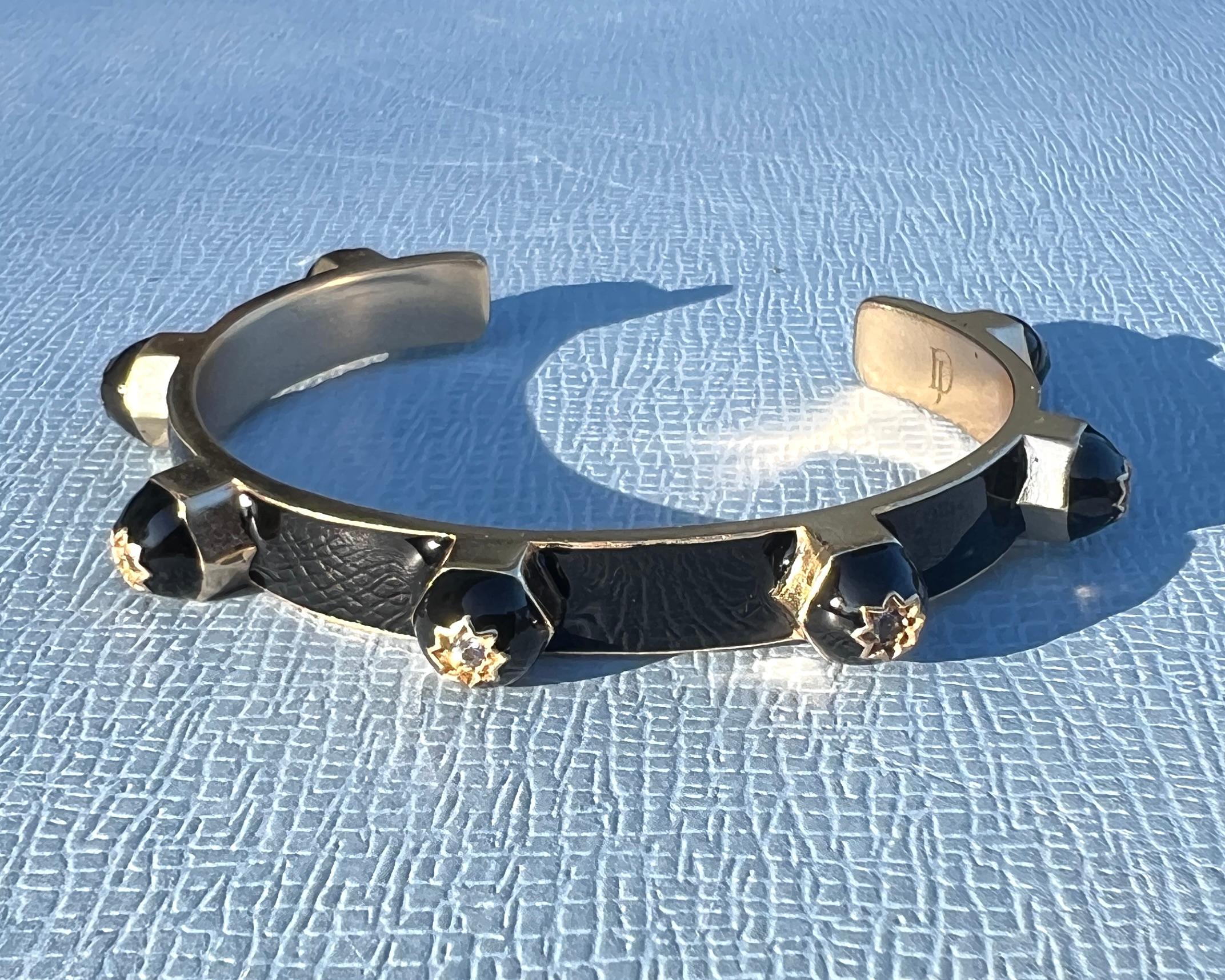 Bracelet manchette en émail Tanzanite en vente 1