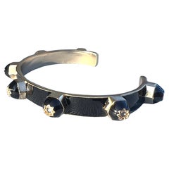 Bracelet manchette en émail Tanzanite