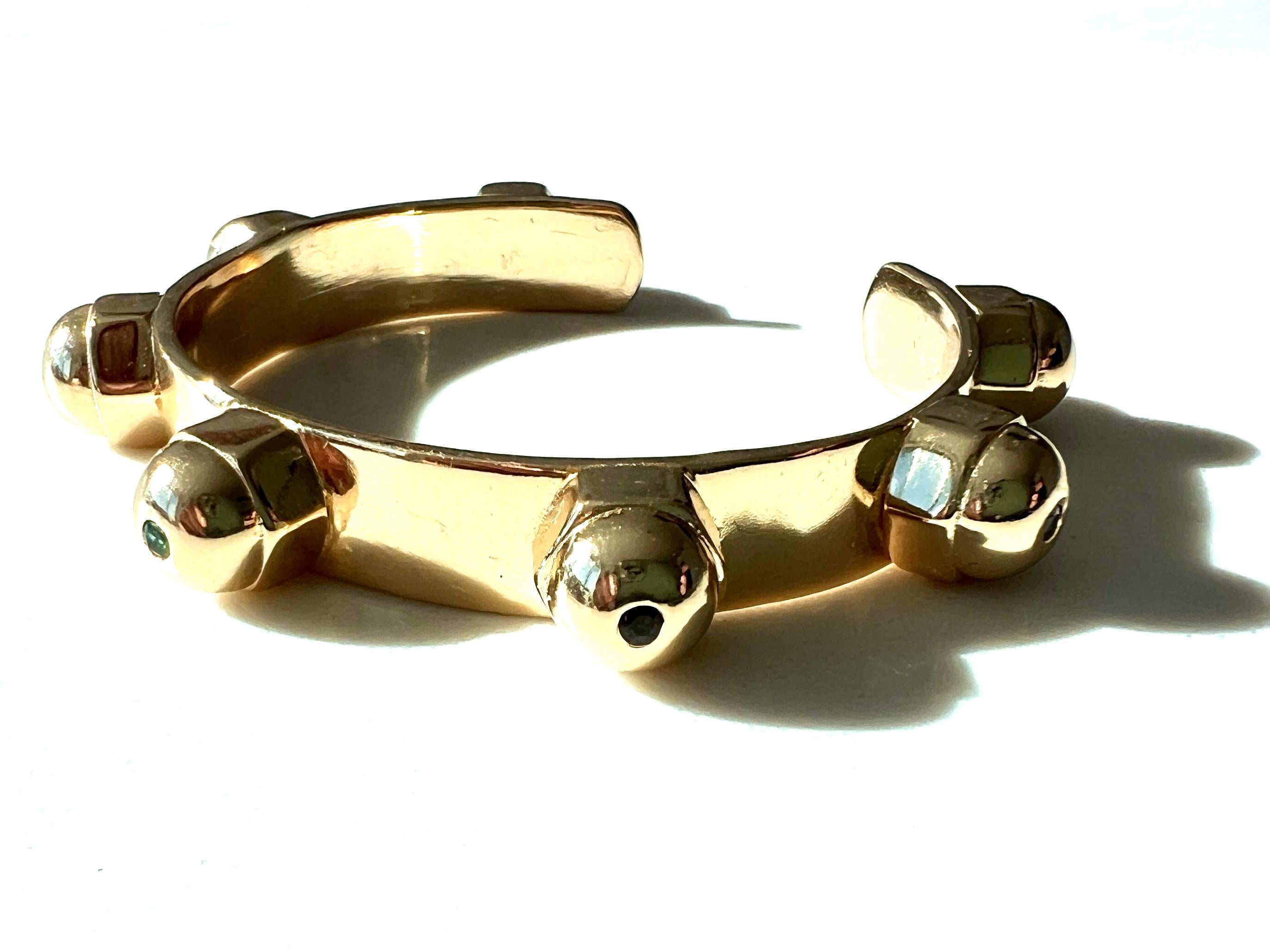 Bracciale Dichiarazione Diamante Bianco Smeraldo Rubino Zaffiro Blu Tanzanite in vendita 4