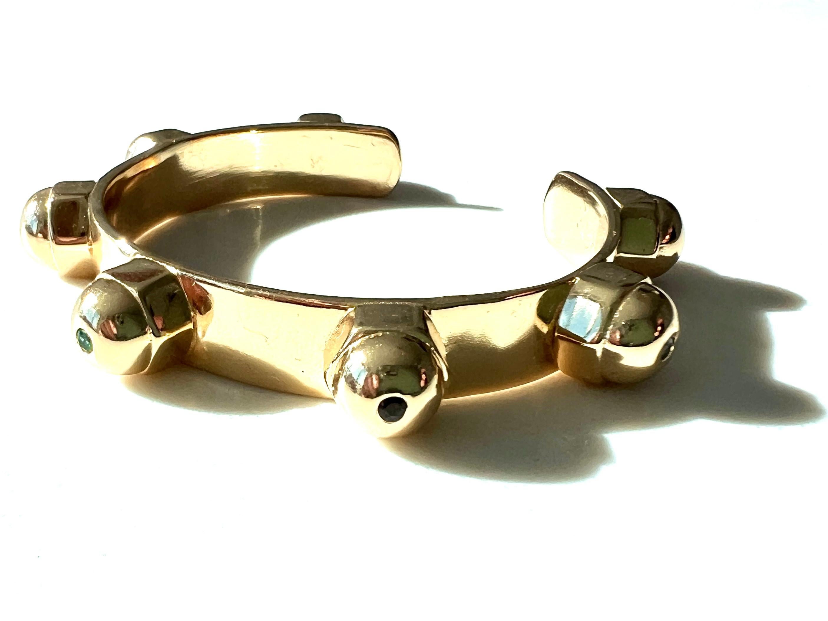 Bracciale Dichiarazione Diamante Bianco Smeraldo Rubino Zaffiro Blu Tanzanite in vendita 5