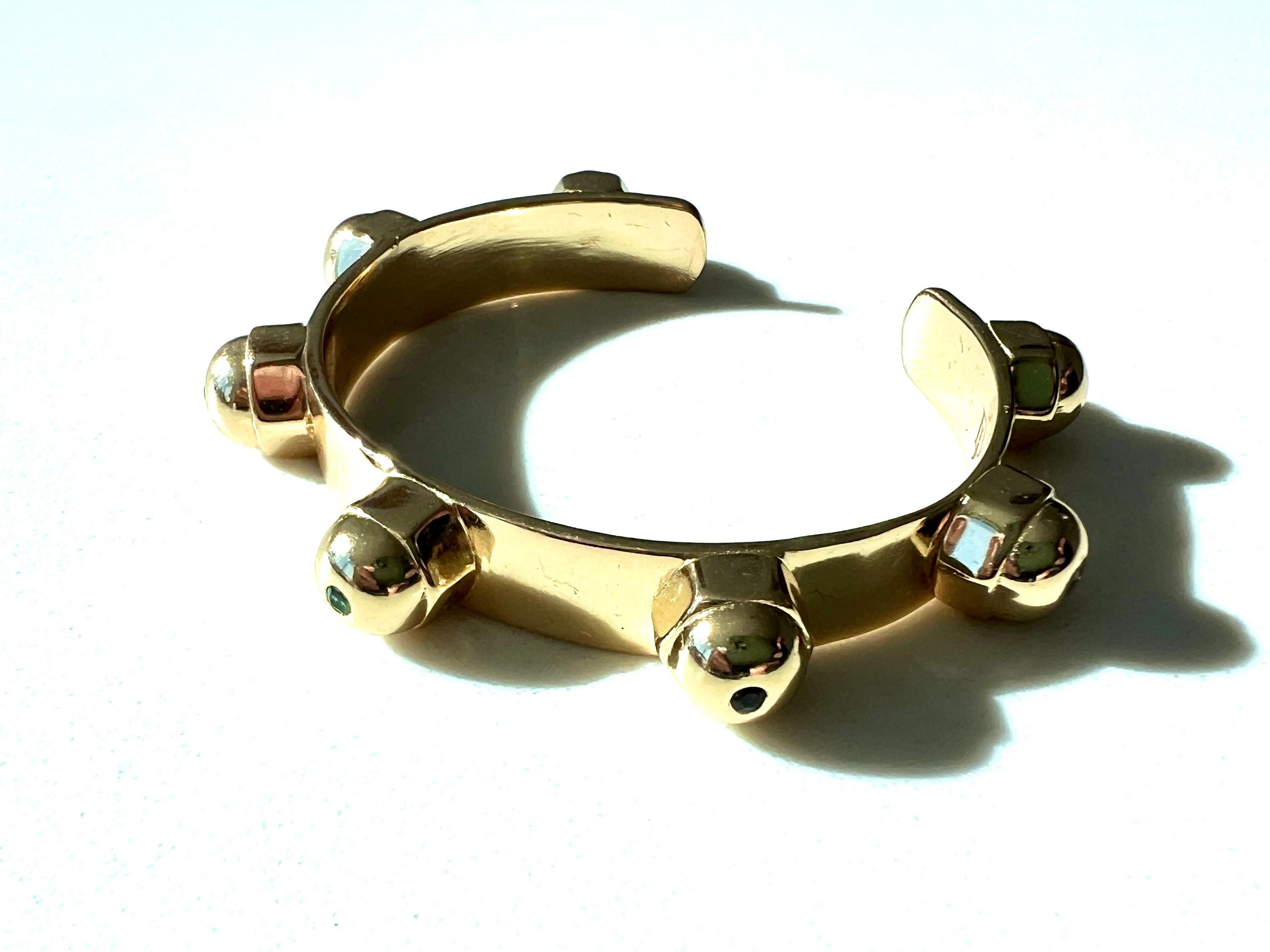 Bracciale Dichiarazione Diamante Bianco Smeraldo Rubino Zaffiro Blu Tanzanite in vendita 6