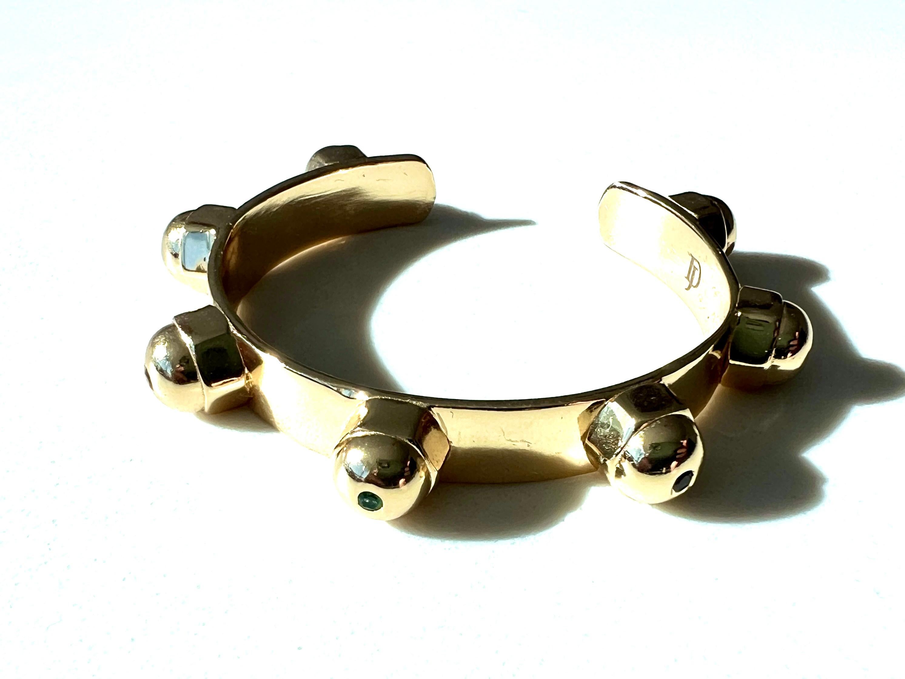Donna Bracciale Dichiarazione Diamante Bianco Smeraldo Rubino Zaffiro Blu Tanzanite in vendita