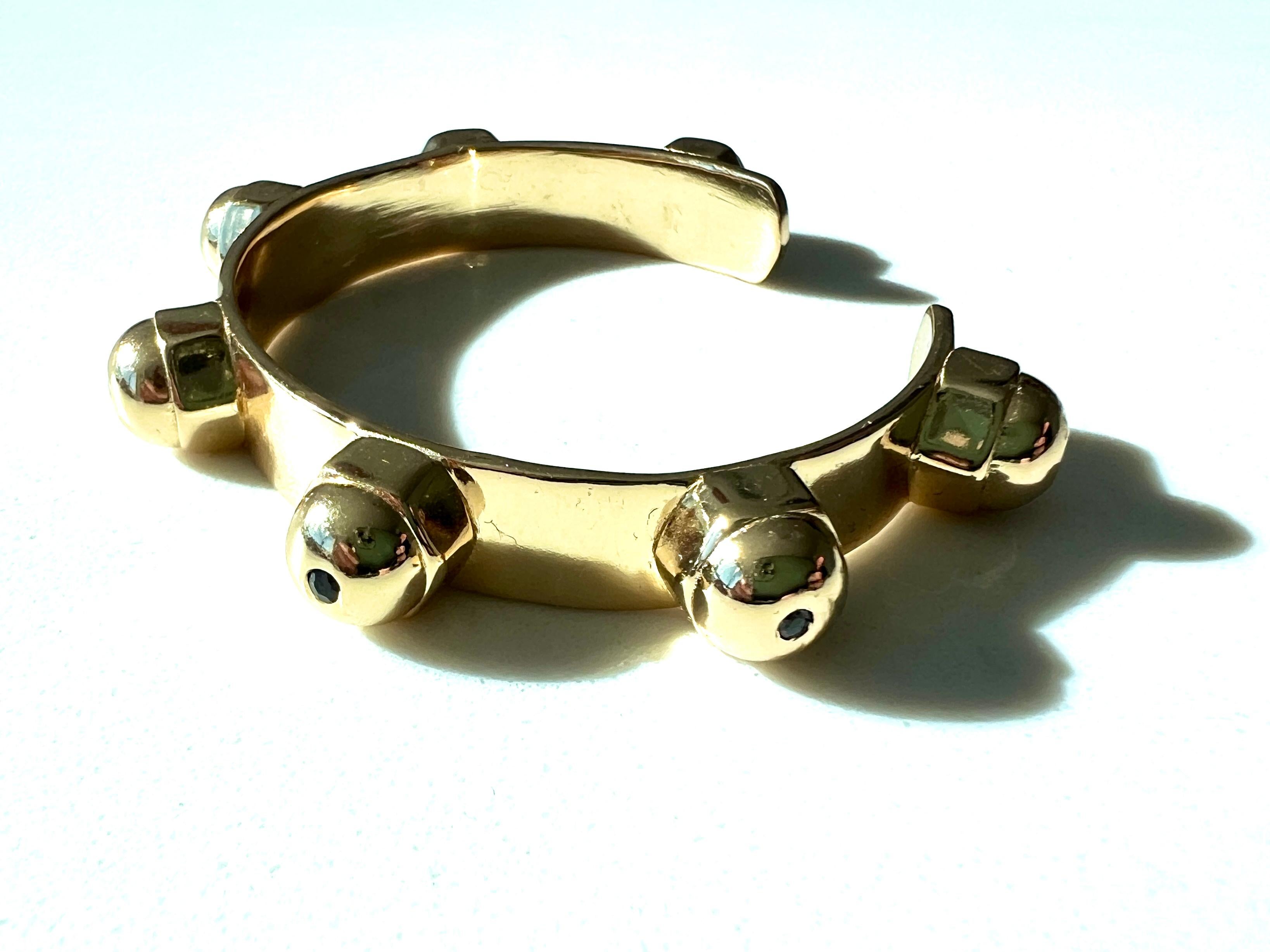 Bracciale Dichiarazione Diamante Bianco Smeraldo Rubino Zaffiro Blu Tanzanite in vendita 2