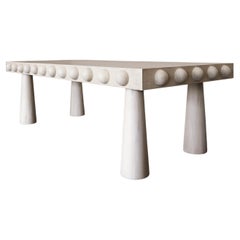 STUD DINING TABLE - Bleached White Oak by SHO MODERN