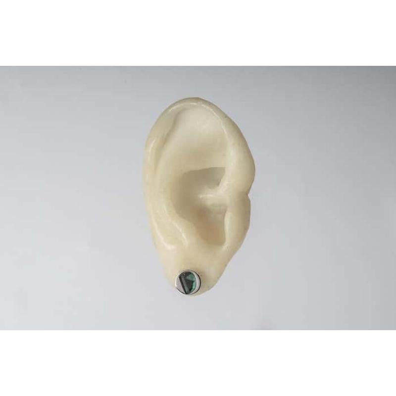 Women's or Men's Stud Earring (0.2 CT, Blue Diamond Slab, PA+BDIA) For Sale