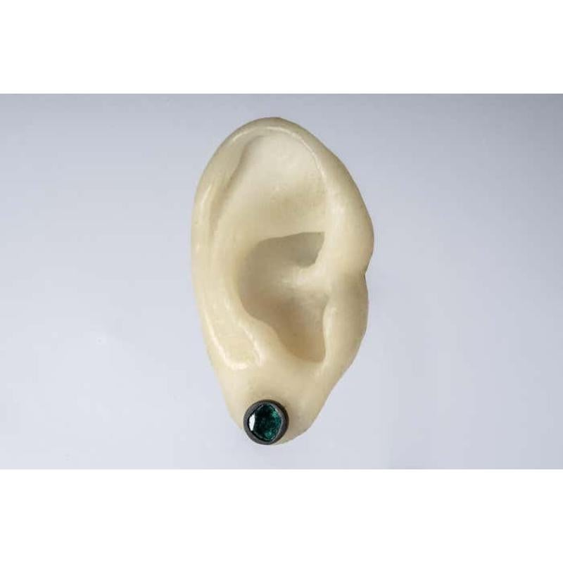 Women's or Men's Stud Earring (0.2 CT, Blue Diamond Slabs, KA+BDIA) For Sale