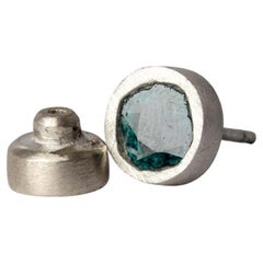 Stud Earring (0.2 CT, Blue Diamond Slabs, MA+BDIA)