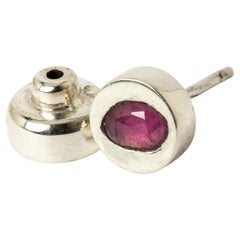 Stud Earring (0.2 CT, Ruby Slice, PA+RUB)