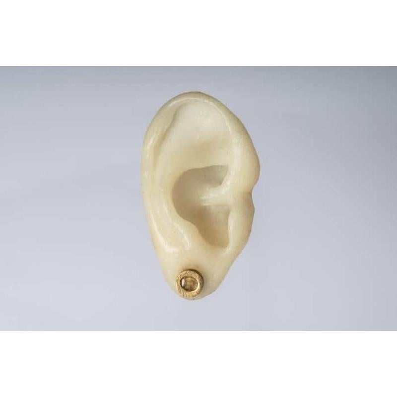 Women's or Men's Stud Earring (0.2 CT, Yellow Diamond Slab, AGA+YDIA) For Sale