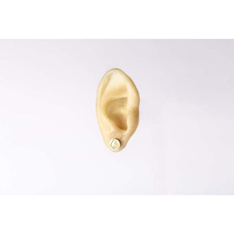 Stud Earring (0.2 CT, Yellow Diamond Slab, DA+YDIA) For Sale 1