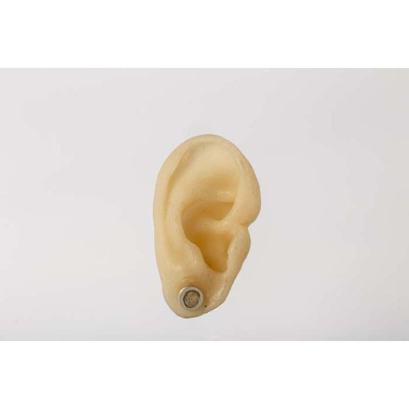 Stud Earring (0.2 CT, Yellow Diamond Slab, MA+YDIA) For Sale 1