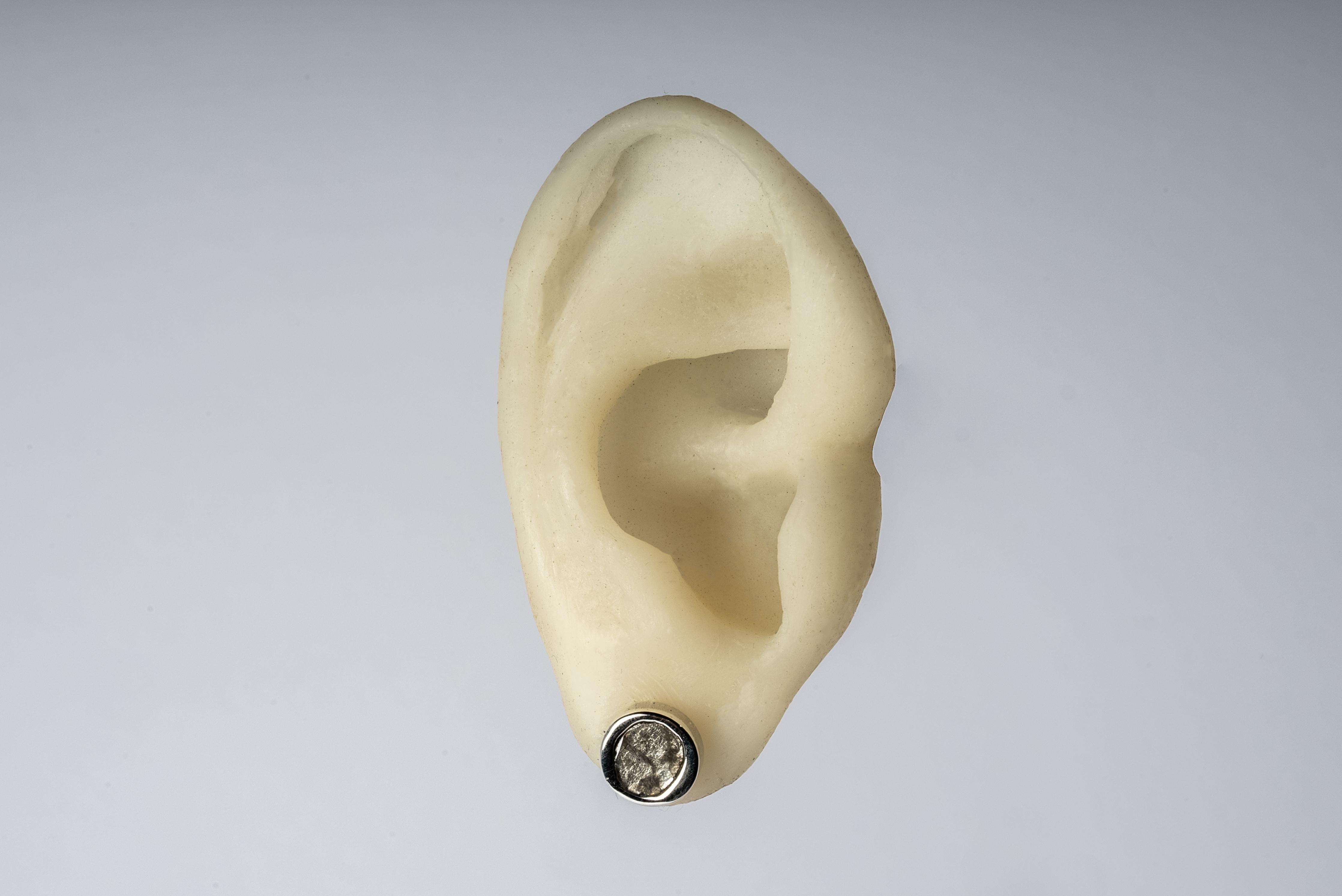 Women's or Men's Stud Earring (0.4 CT, Diamond Slab, PA+DIA) For Sale
