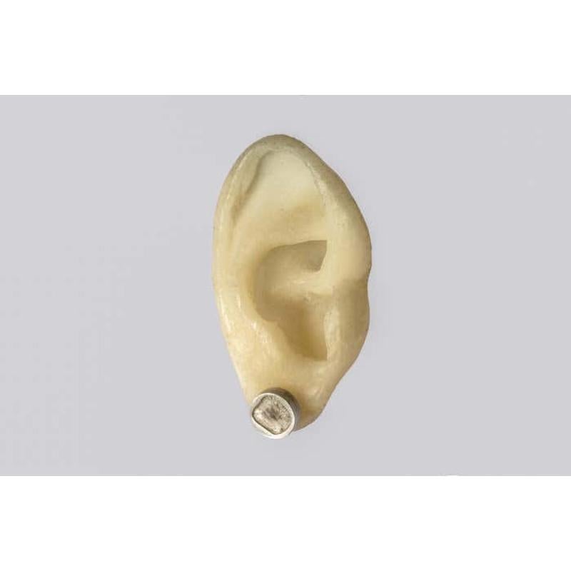 Women's or Men's Stud Earring (0.6 CT, Diamond Slab, MA+DIA) For Sale