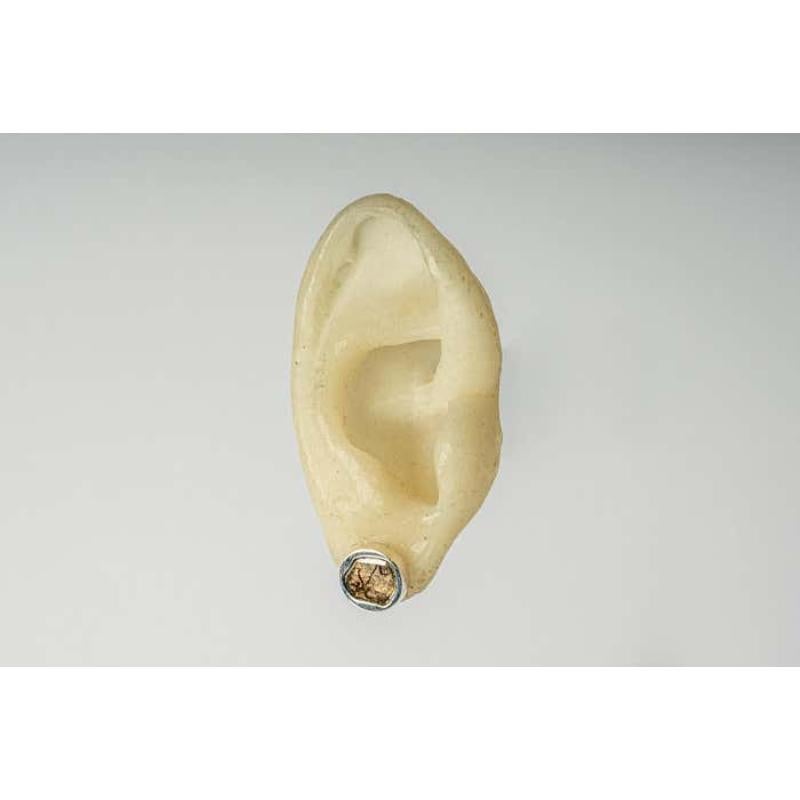 Women's or Men's Stud Earring (0.6 CT, Diamond Slab, PA+DIA) For Sale