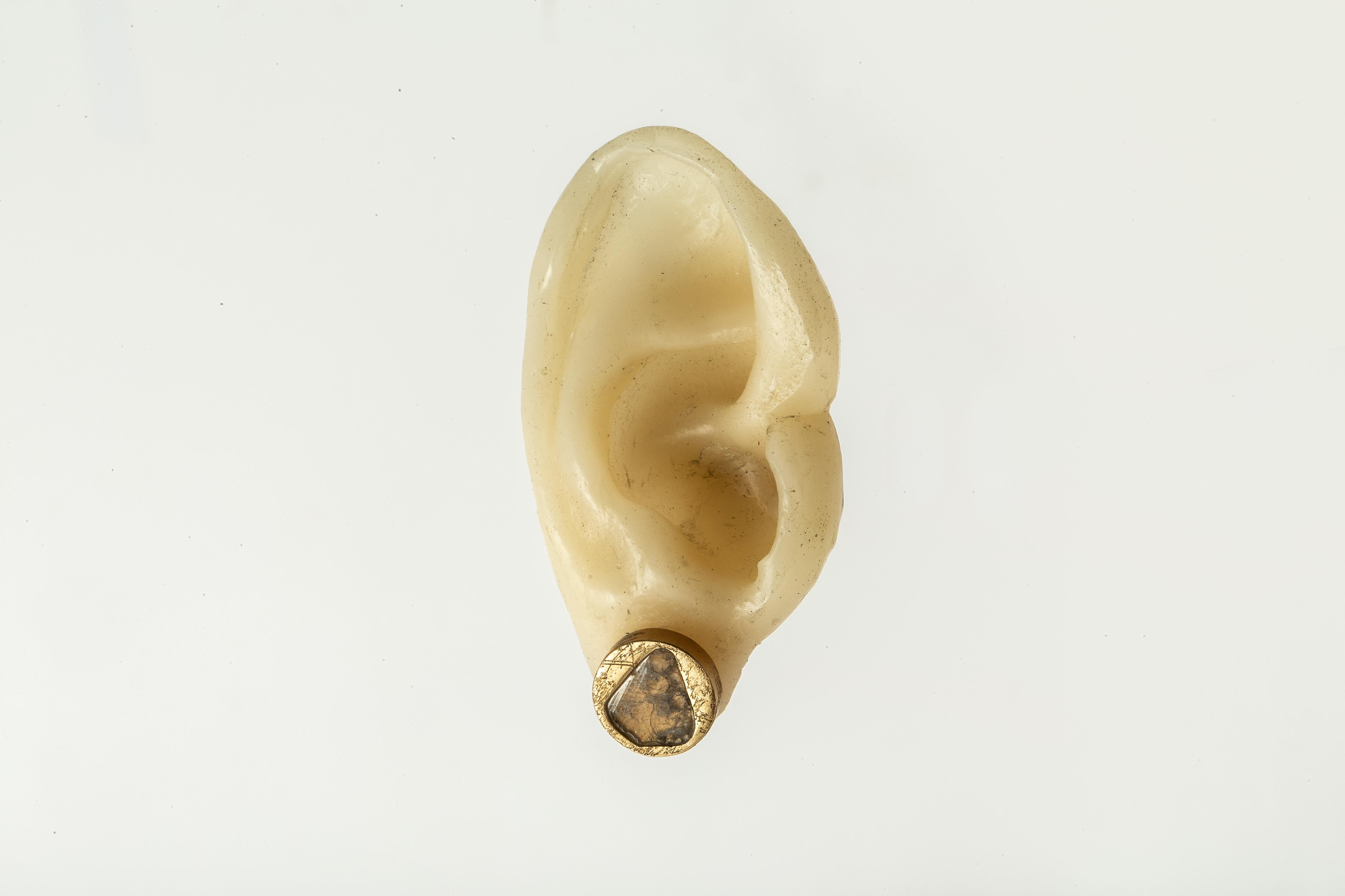 Stud Earring (0.8 CT, Diamond Slab, AGA+DIA) For Sale 1