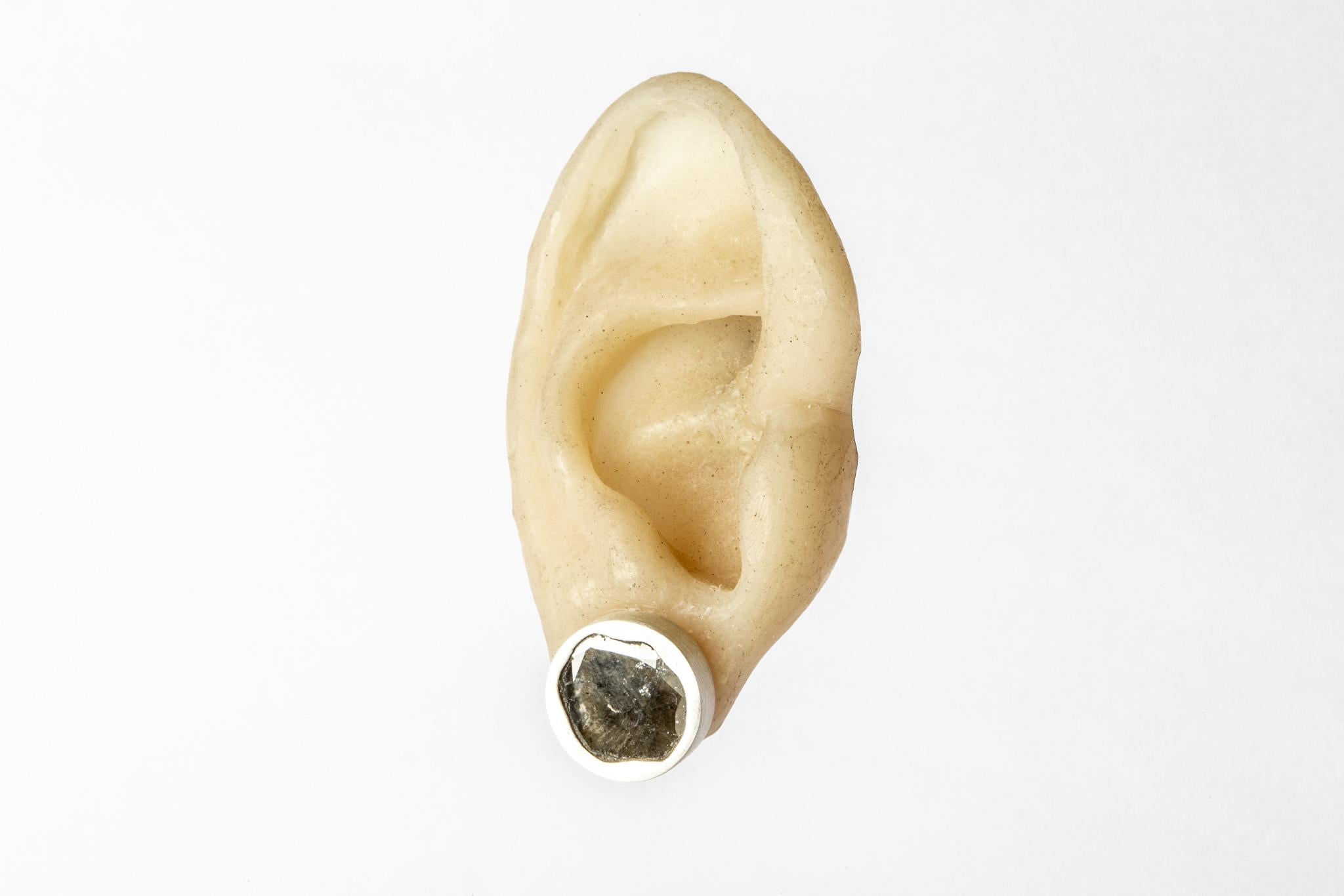 Stud Earring (1.0 CT, Diamond Slab, MA+DIA) For Sale 2