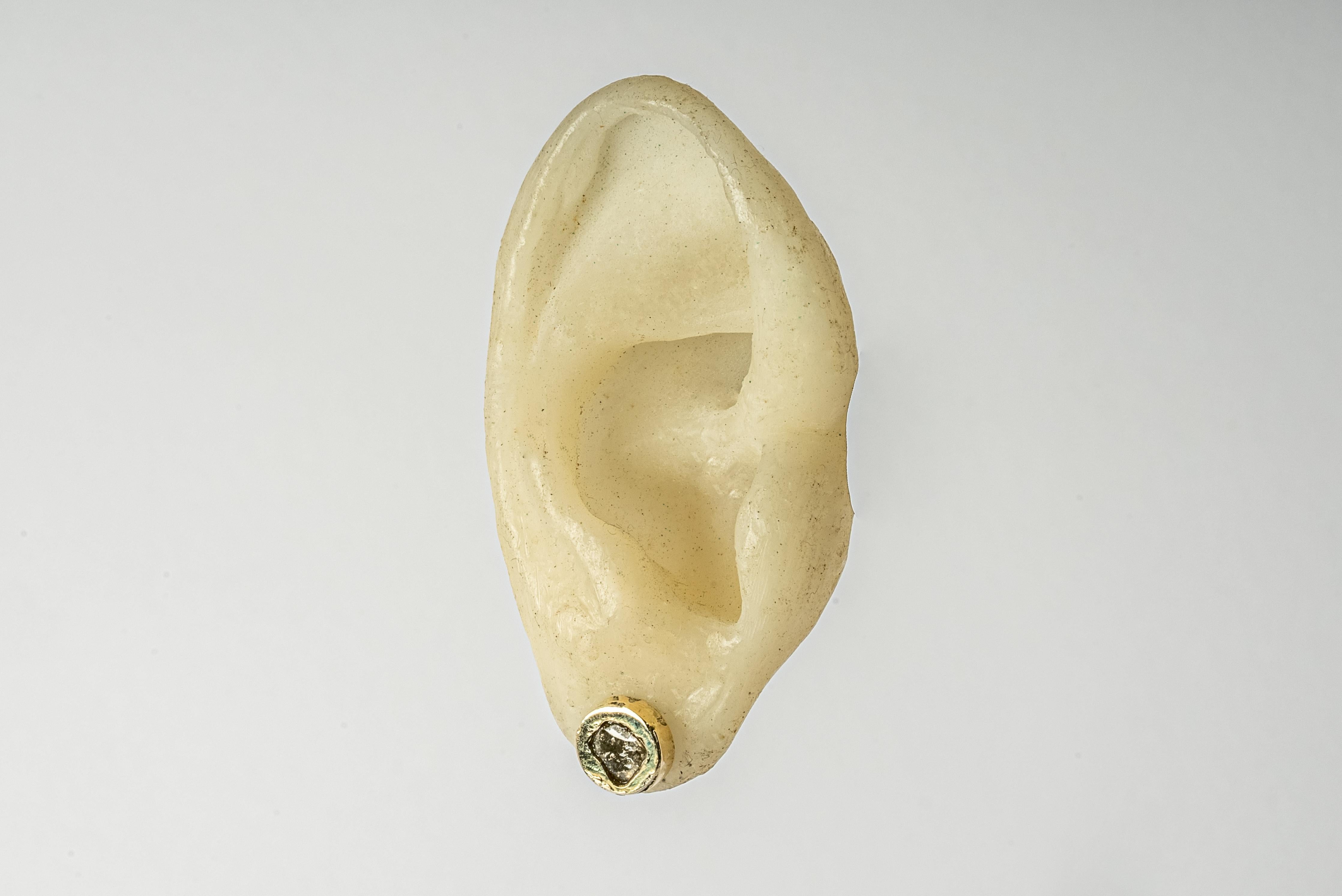 Clous d'oreilles (Fuse, 0,2 carat, dalle de diamants, DA18 carats+DIA) Unisexe en vente
