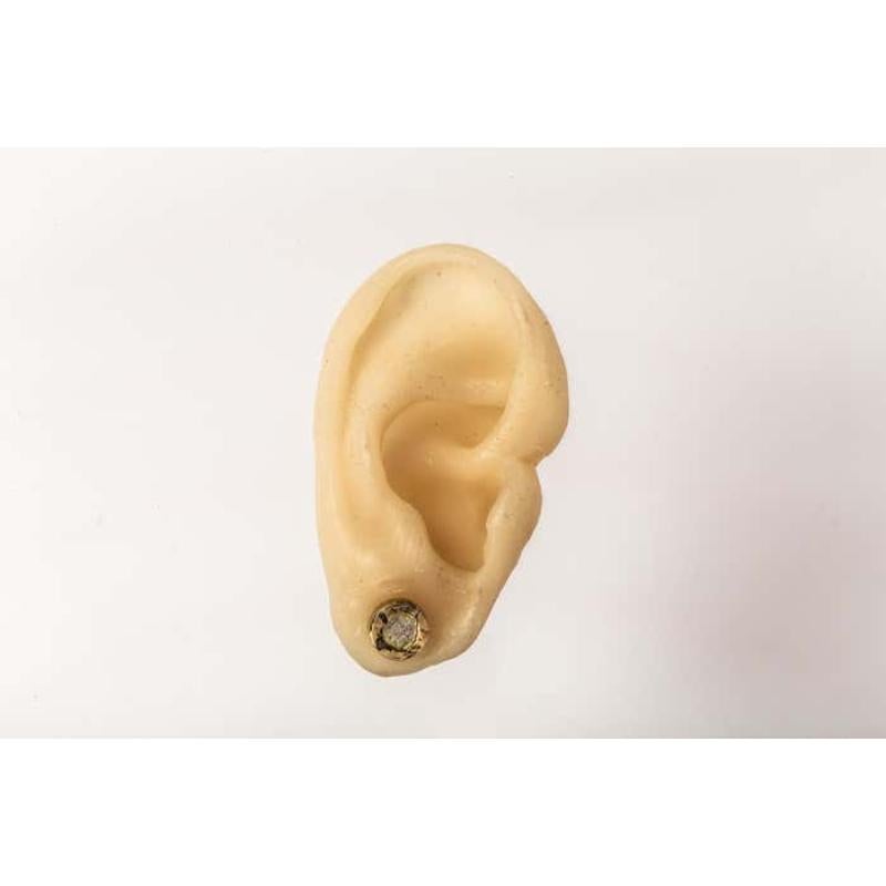 Stud Earring (Fuse, 0.2 CT, Yellow Diamond Slab, DA18K+YDIA) For Sale 1