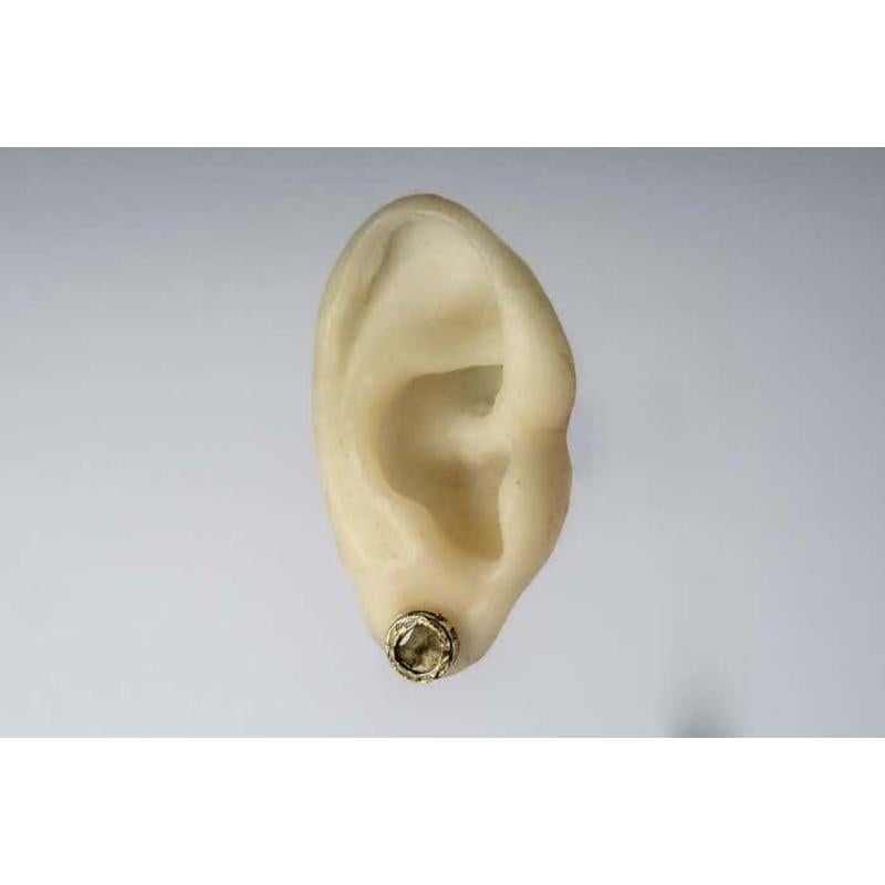 Women's or Men's Stud Earring (Fuse, 0.4 CT, Diamond Slab, DA18K+DIA) For Sale