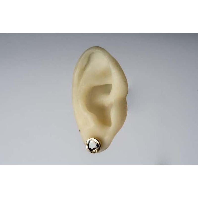 Clous d'oreilles (Fuse, 0,4 carat, dalle de diamants, KA18K+DIA) Unisexe en vente
