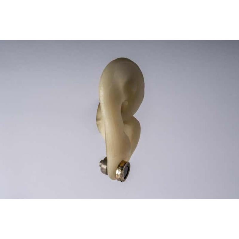 Women's or Men's Stud Earring (Fuse, 0.6 CT, Diamond Slab, DA18K+DIA) For Sale