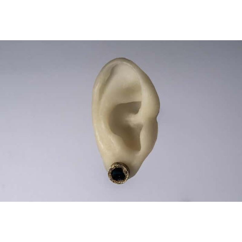 Women's or Men's Stud Earring (Fuse, 0.6 CT, Diamond Slab, KA18K+DIA) For Sale