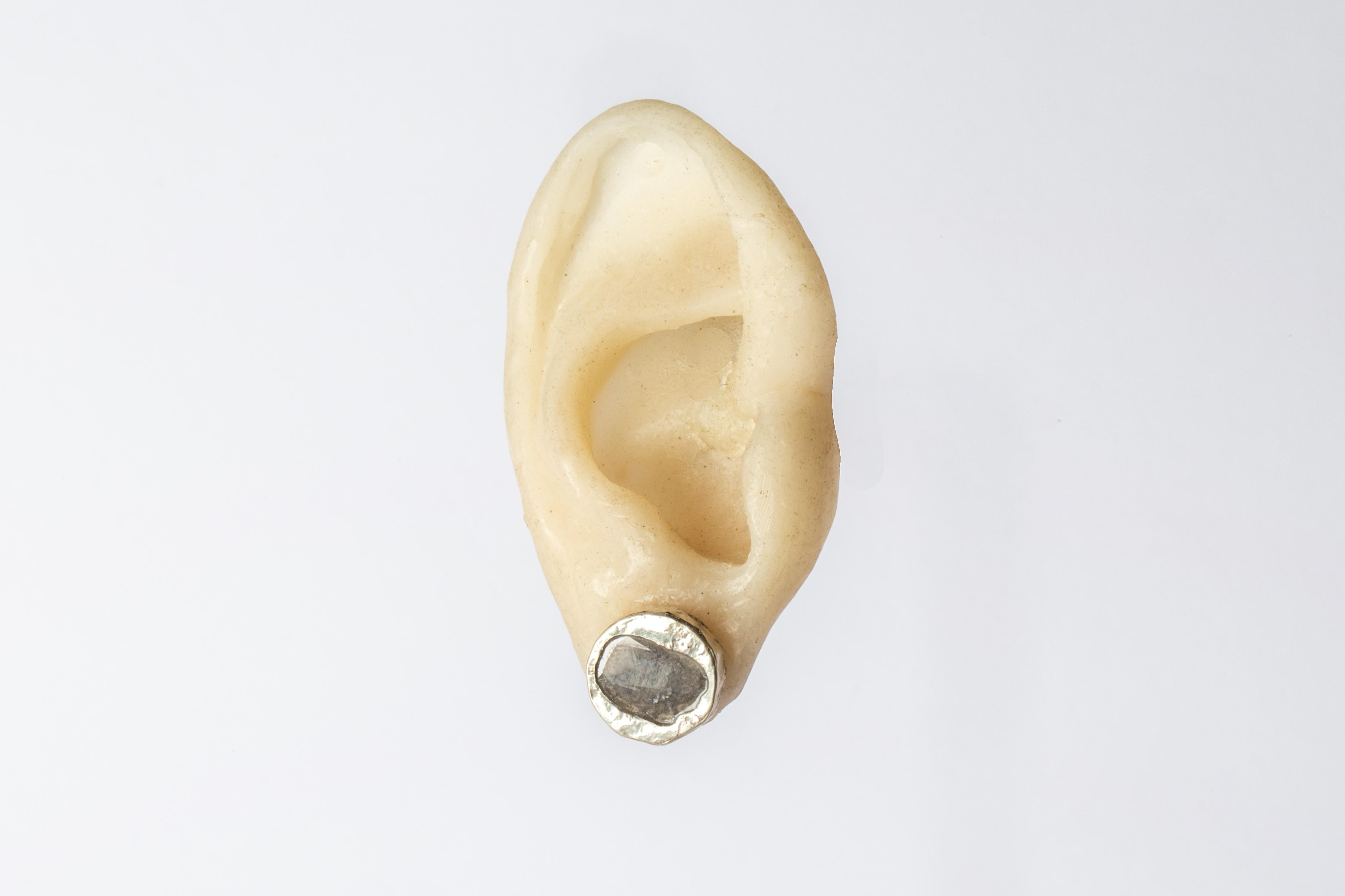 Stud Earring (Fuse, 0.8 CT, Diamond Slab, DA10KW+DIA) For Sale 1