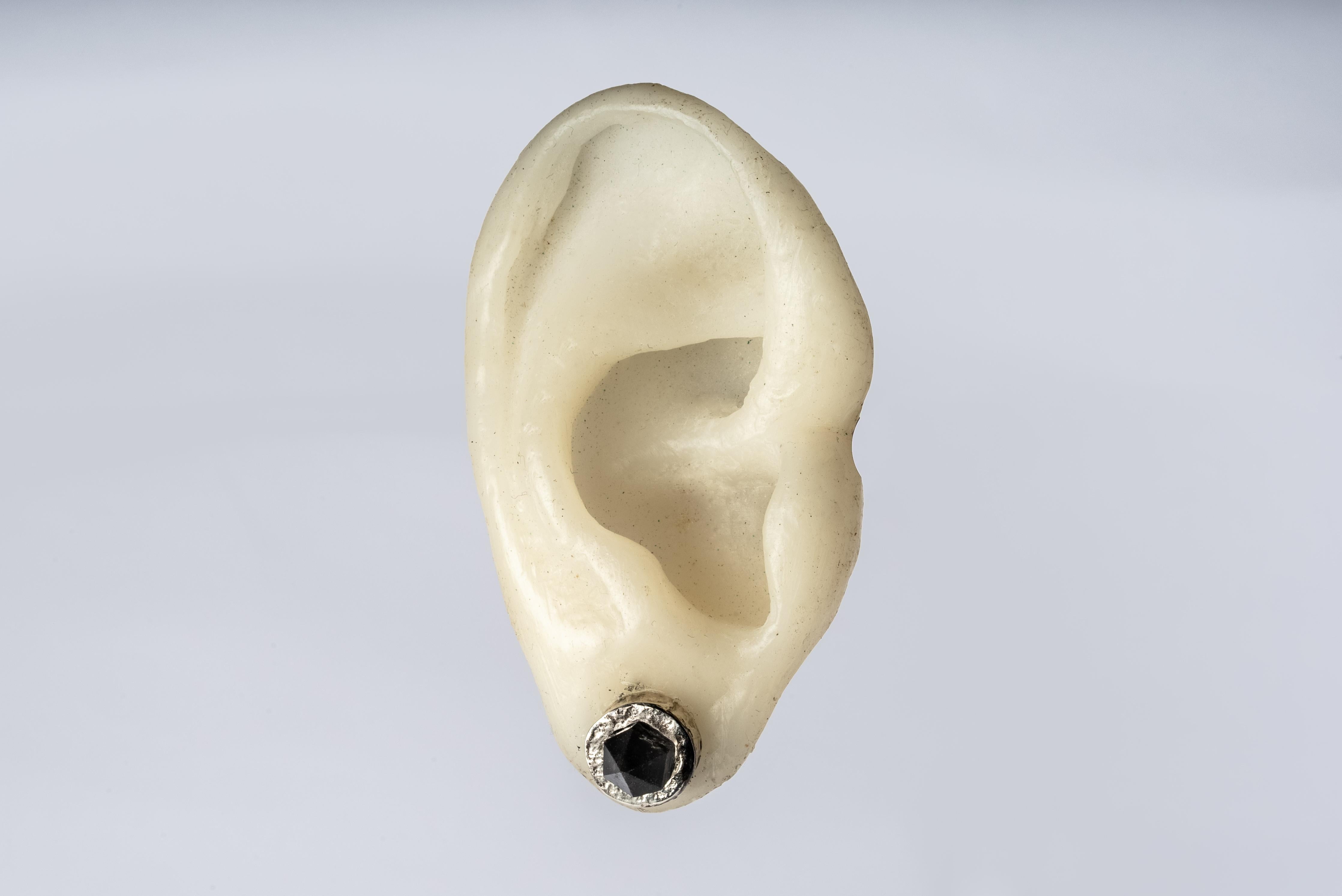 Women's or Men's Stud Earring (Fuse, 9mm, Herkimer Spike, KA10KW+HER) For Sale