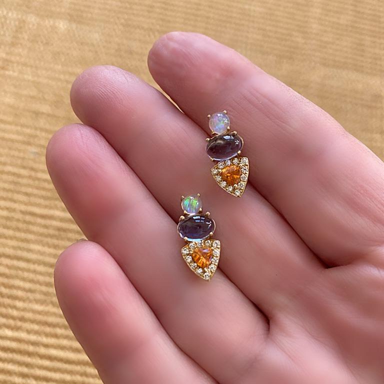 diamond and tanzanite earrings
