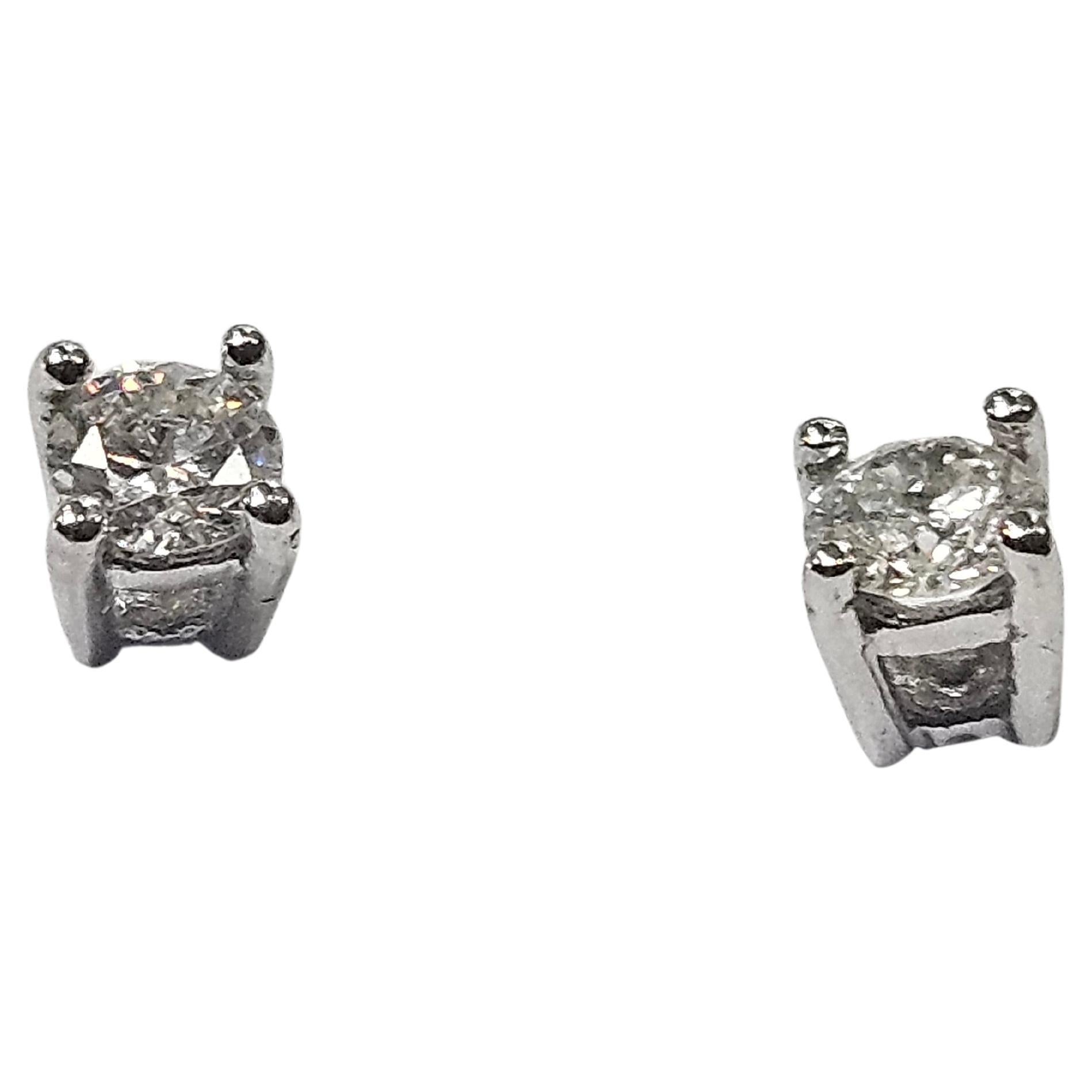Ohrstecker Naturdiamant Brillantschliff 0,42 Ctw. Weißgold 18 Karat im Zustand „Neu“ im Angebot in MADRID, ES