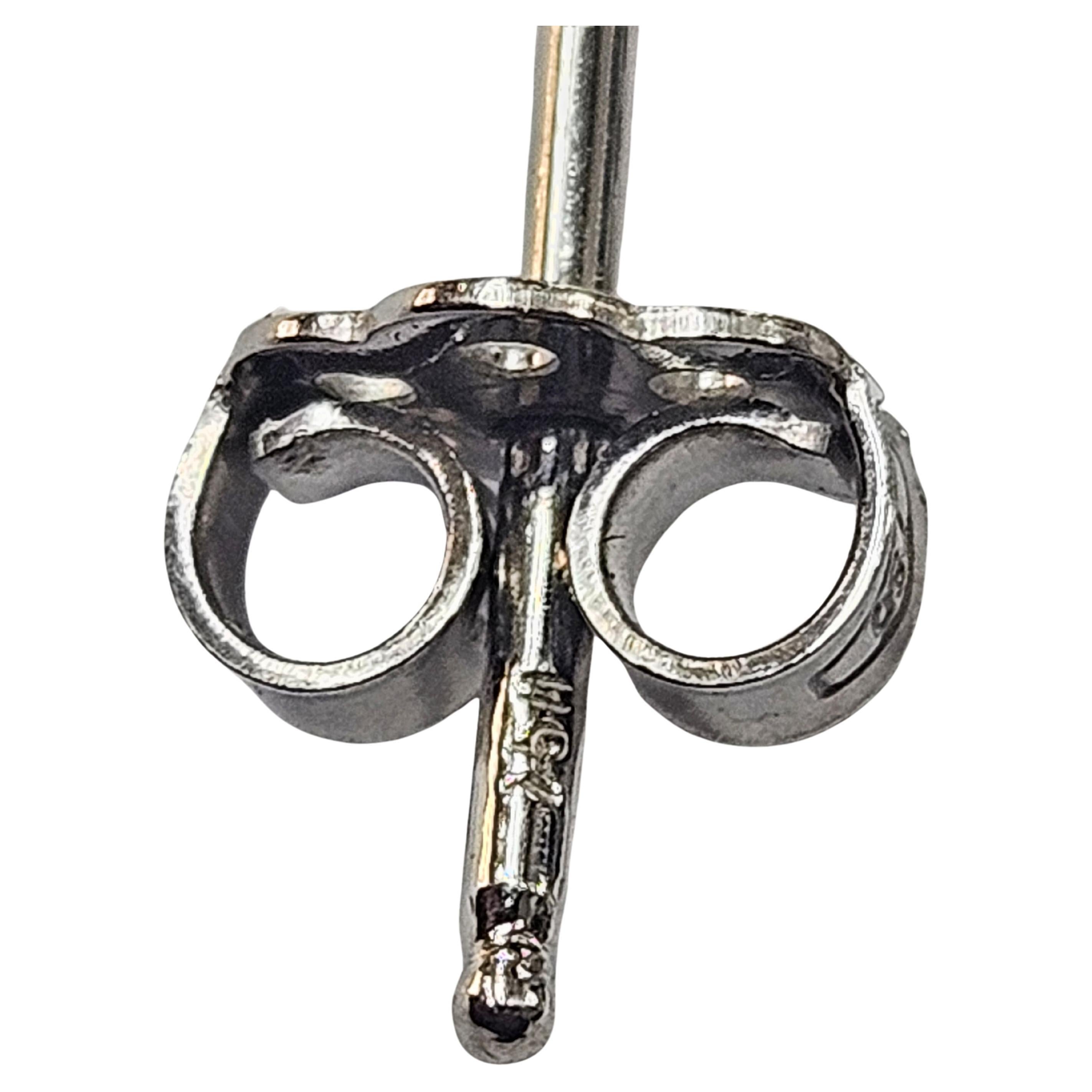 Ohrstecker Naturdiamant Brillantschliff 0,42 Ctw. Weißgold 18 Karat im Angebot 3