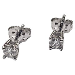 Orecchini con diamante naturale taglio Brilliante 0,42 Ctw. Oro bianco 18 carati