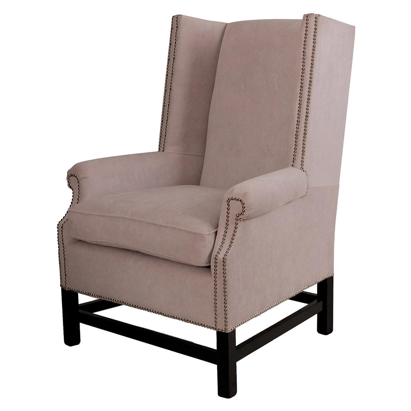 Antique dutch tufted, pink Armchair at 1stDibs