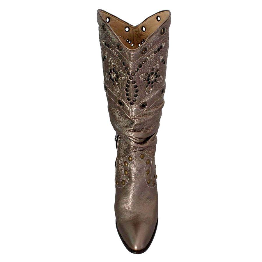 Nietenstiefel (Grau) im Angebot