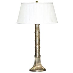 Retro Studded Brass Chapman Lamp 