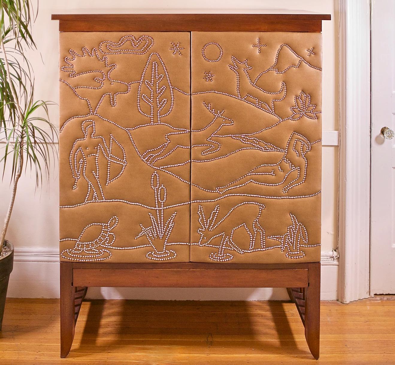 leather cabinet